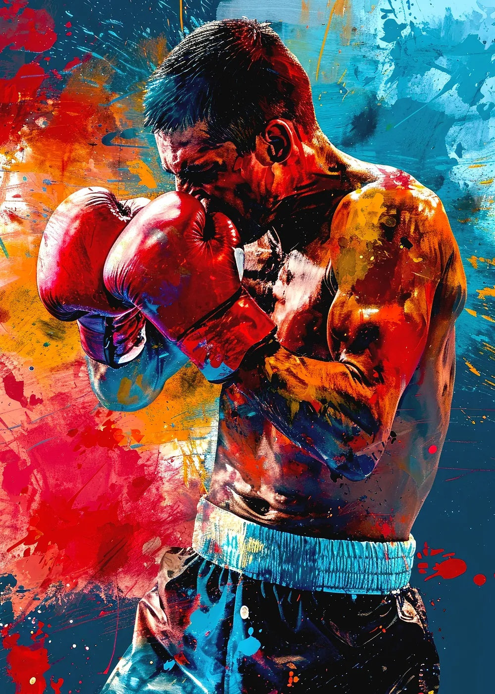 Boxing metal poster artwork